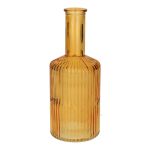 Glasflasche GINTA mit Rillen, mango-klar, 20,5cm, Ø8,2cm