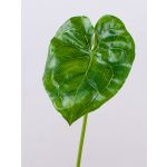 Artificial anthurium leaf GÜLSAH, green, 26"/65cm