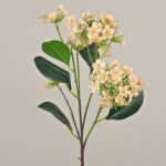 Artificial snowball branch LINDIWE, apricot-cream, 28"/70cm