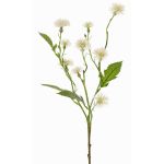 Artificial meadow knapweed HOLLA, white, 22"/55cm, Ø1.2"-1.6"/3-4cm