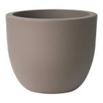 Runder Übertopf ETRION aus Kunststoff, taupe, 44cm, Ø54cm