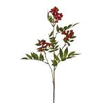 Artificial rowan branch FRALIM with berries, red, 33"/85cm