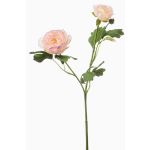Decorative branch Ranunculus FLORANCE, pink-salmon, 18"/45cm