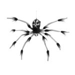 Halloween gruselige Spinne VALKYRIE mit Bewegungs- Soundfunktion, LEDs, 60cm, Ø80cm