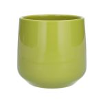 Übertopf ZIOKA aus Keramik, apfelgrün, 13,5cm, Ø14,5cm