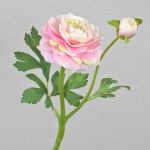 Artificial ranunculus KALEA, light pink, 14"/35cm, Ø3.5"/9cm