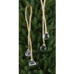 Christmas tree decoration acrylic balls TAYLER with cord, gold, 16"/40cm, Ø1.2"/3cm