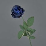 Artificial rose FREIDA, Eco Collection, royal blue, 26"/65cm, Ø2.8"/7cm