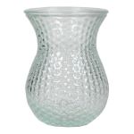 Blumenvase Glas LAUMA mit Muster, transparent, 19cm, Ø14cm