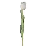 Decorative flower tulip GUSNAV, white, 20"/50cm, Ø2"/5cm