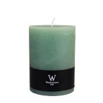 Block candle for lantern AURORA, mint green, 5.5"/14cm, Ø4"/10cm, 100h - Made in Germany