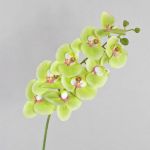 Fake phalaenopsis spray OPHELIA, green-pink, 3ft/100cm, Ø4.7"/12cm