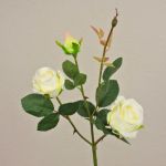Fake rose DELILAH, cream-white, 22"/55cm, Ø2.4"/6cm
