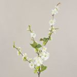 Artificial cherry blossom branch VALESKA with flowers, white, 33"/85cm
