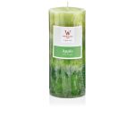 Pillar candle ASTRID with fragrance, Fresh Apple, apple green, 5.1"/13cm, Ø2.7"/6,8cm, 60h
