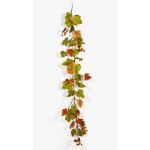 Artificial Grapevine garland ATHINA, green-orange, 6ft/180cm