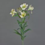 Artificial lily of the Incas AUBERTA, green-white, 30"/75cm, Ø2.4"/6cm