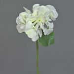 Artificial hydrangea CHIDORI, white-green, 12"/30cm, Ø5.1"/13cm