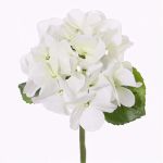 Artificial hydrangea CHIDORI, white-green, 12"/30cm, Ø5.1"/13cm