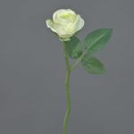 Fake rose GABI, cream-green, 10"/25cm, Ø2"/5cm