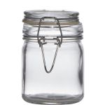Jam jar POPPY with swing top, clear, 3.5"/9cm, Ø2.6"/6,5cm