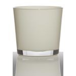 Plant pot made of glass ALENA, cream, 4.3"/11cm, Ø4.5"/11,5cm