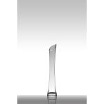 Narrow vase made of glass PATTY EARTH, clear, 14"/35cm, Ø2.8"/7cm