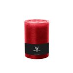 Block candle for lantern AURORA, ruby red, 5.5"/14cm, Ø4"/10cm, 100h - Made in Germany