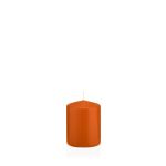 Lantern candle MAEVA, pillar, orange, 3.1"/8cm, Ø2.4"/6cm, 29h - Made in Germany