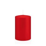 Lantern candle MAEVA, pillar, red, 6"/15cm, Ø4"/10cm, 113h - Made in Germany