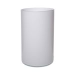 Cylindrical glass vase SANYA EARTH, white, 30cm, Ø16cm