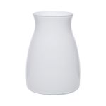 Flower vase MAISIE made of glass, white, 8"/20cm, Ø5.5"/14cm