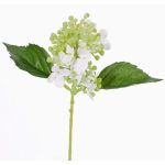 Artificial hydrangea CHABY, white-green, 12"/30cm, Ø3.5"/9cm