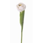 Artificial tulip ROMANA, white, 18"/45cm, Ø2.4"/6cm