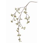 Artificial snowberry branch GESA with berries, green, 4ft/120cm