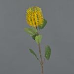 Artificial flower Banksia CONAKIR, yellow, 22"/55cm
