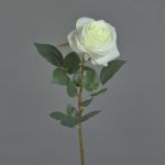 Artificial rose BRINA, white, 28"/70cm