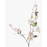 Artificial ornamental peach spray CAMILLES, light pink-white, 31"/80cm