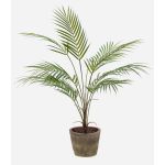 Artificial parlour palm ALUVIAL in terracotta pot, 33"/85cm