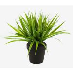 Plastic reed grass ARIANO, green, 12"/30cm