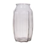 Small glass table vase AMORY, clear, 9"/22cm, Ø4.7"/12cm