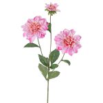 Artificial dahlia ANJULIKA, pink, 30"/75cm, Ø2.4"-4.7"/6-12cm