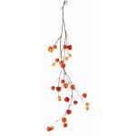 Artificial physalis garland PAX with fruits, red-orange, 4ft/120cm