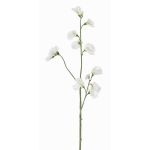 Artificial flower lathyrus ASFALOTH, white, 26"/65cm, Ø1.2"-2"/3-5cm