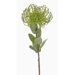 Artificial protea BAILY, green, 22"/55cm, Ø3.9"/10cm