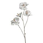 False hibiscus KEALANI, metallic silver-gold, 31"/80cm
