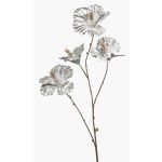 False hibiscus KEALANI, metallic silver-gold, 31"/80cm