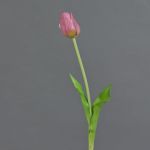 Artificial tulip LONA, purple-green, 18"/45cm, Ø1.6"/4cm