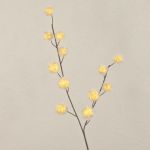 Artificial balloon plant branch ELAENA, fruits, beige-violet, 3ft/100cm