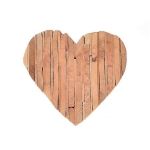 Heart-shaped wooden decorative tray HALFDAN, natural, 6"x6"x2.2"/16x16x5,5cm